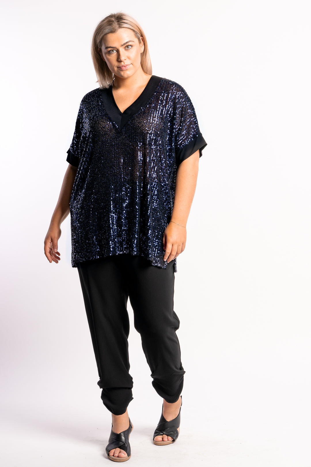 Break Every Rule Sequin Top - Midnight