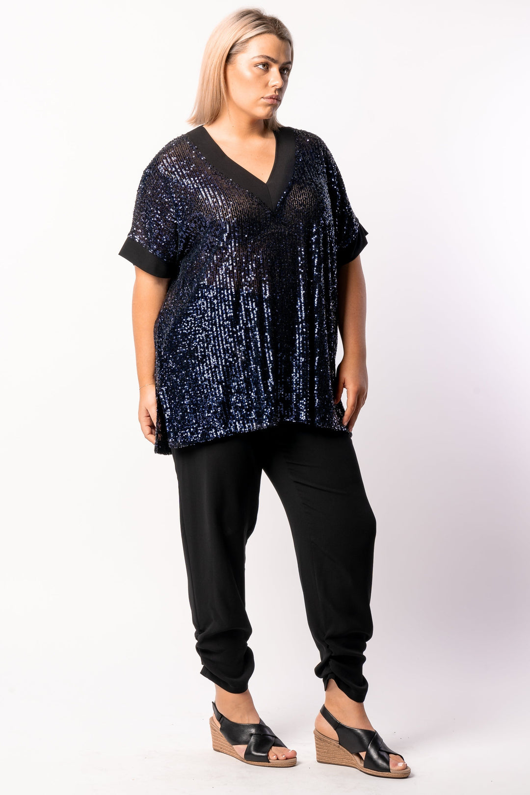 Break Every Rule Sequin Top - Midnight