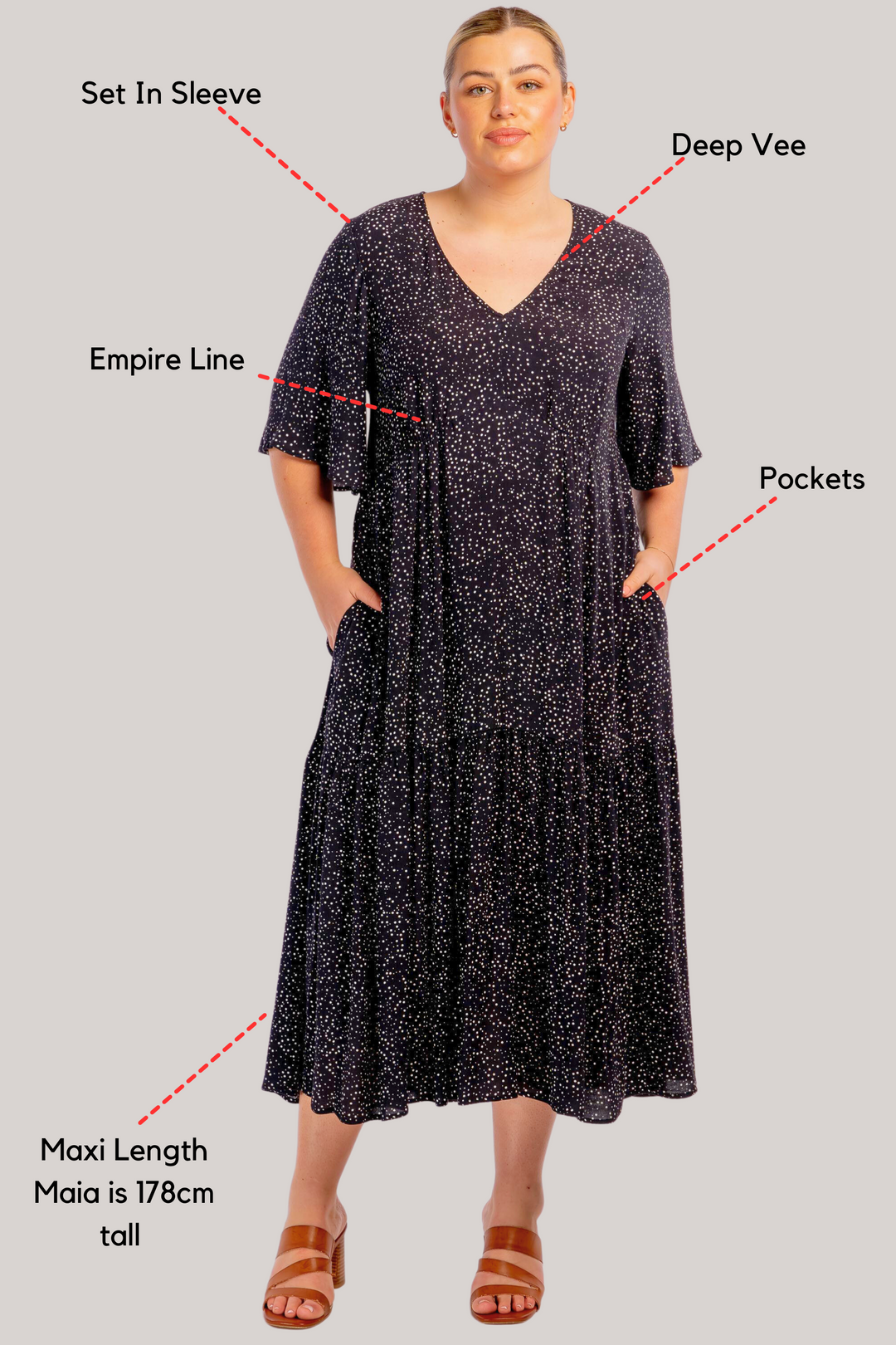 Babooshka Maxi Dress - Spot