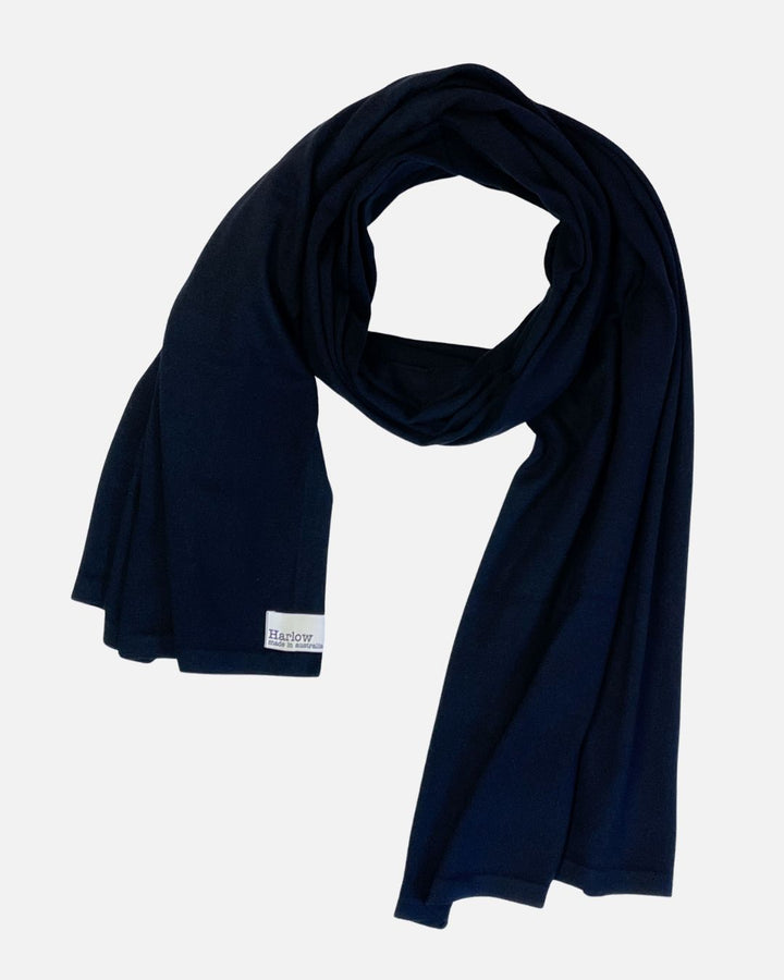 Let Love Rule Australian Merino Wool Scarf - Black